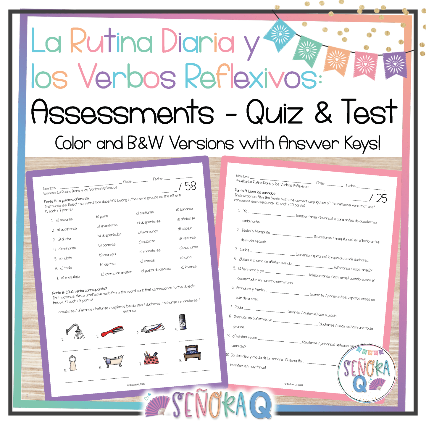 15+ Activities For Your Spanish Daily Routine and Reflexive Verbs Unit ...