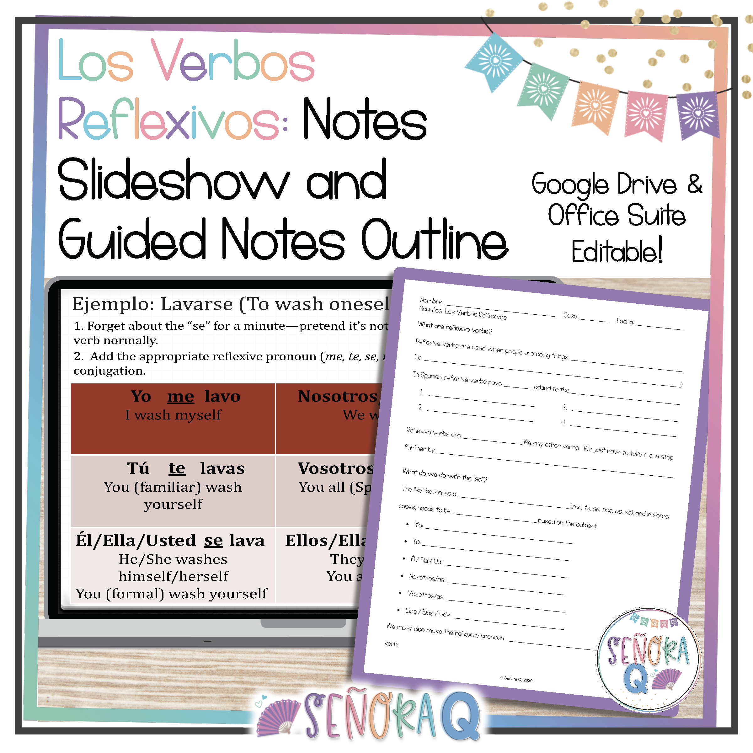 reflexive verbs notes slideshow and outline