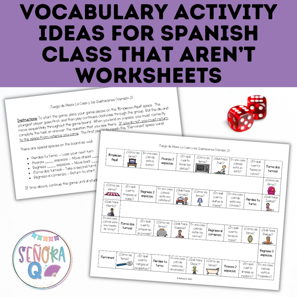 10+ Vocabulary Practice Activities for Spanish Class That AREN’T Worksheets